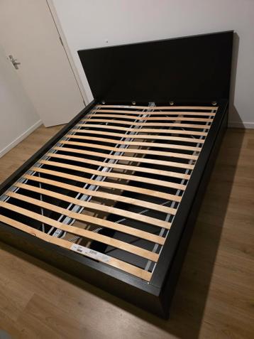 Ikea Malm zwart bedframe met lattenbodem - afbeelding 3 Ikea Malm zwart bedframe met lattenbodem - afbeelding 3