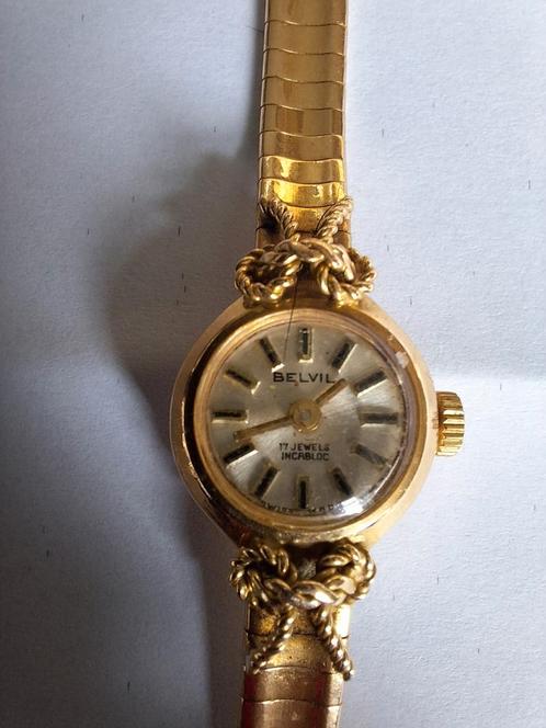 Te koop aangeboden Belvil horloge 18 karaat 17 jewels, Sieraden, Tassen en Uiterlijk, Horloges | Dames, Gebruikt, Overige merken