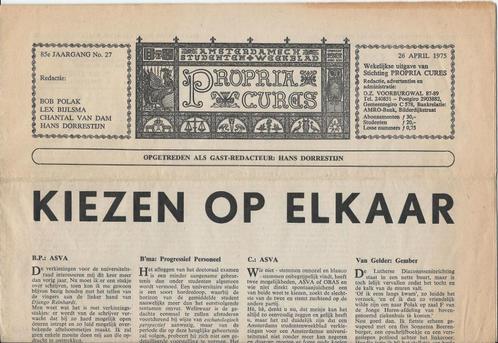 Propria Cures - 26 april 1975., Boeken, Tijdschriften en Kranten, Gelezen, Ophalen of Verzenden