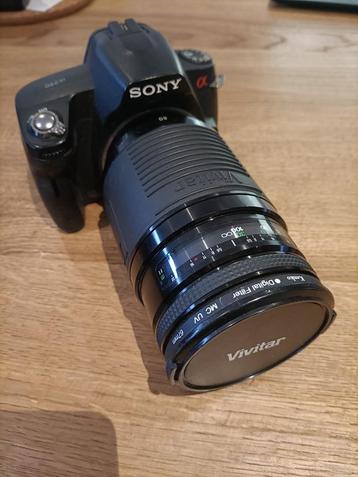 Sony a290 spiegelreflex met Vivitar zoom lens