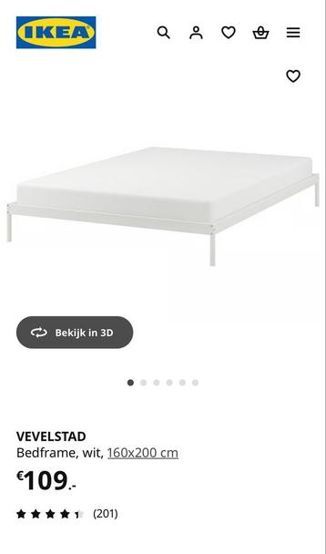 IKEA Bedframe - Zo Goed Als Nieuw! - afbeelding 2 IKEA Bedframe - Zo Goed Als Nieuw! - afbeelding 2