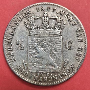 Halve gulden 1847. Fr/ Zfr.