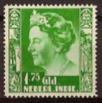 Ned-Indie NVPH nr 209 postfris Koningin Wilhelmina 1934