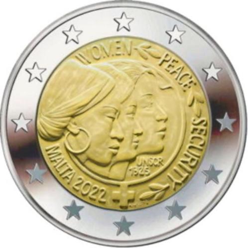 2 euro Malta “VN Vrouwenresolutie’’ BU 2022, Postzegels en Munten, Munten | Europa | Euromunten, Losse munt, 2 euro, Malta, Verzenden
