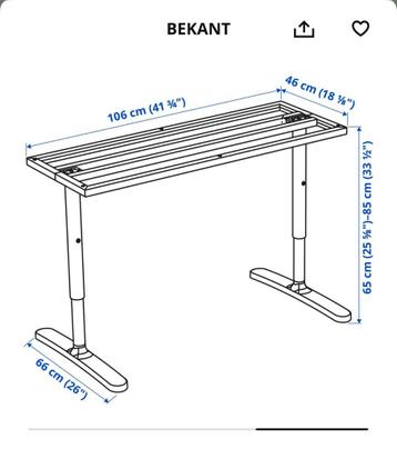 BEKANT - ikea bureau 120x80 - afbeelding 3 BEKANT - ikea bureau 120x80 - afbeelding 3