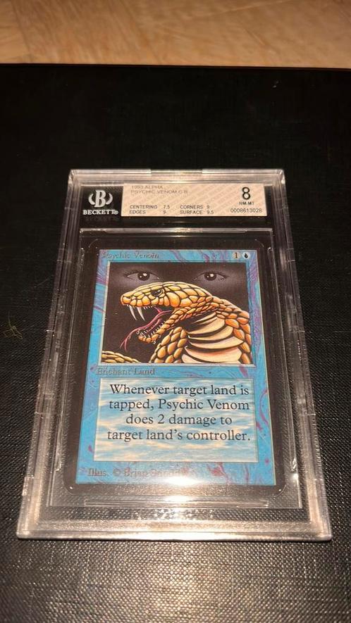 Psychic Venom Alpha BGS 8.0, Hobby en Vrije tijd, Verzamelkaartspellen | Magic the Gathering, Zo goed als nieuw, Ophalen of Verzenden