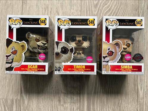 2x funko pops The Lion king flocked (losse verkoop kan ook), Verzamelen, Poppetjes en Figuurtjes, Zo goed als nieuw, Ophalen of Verzenden