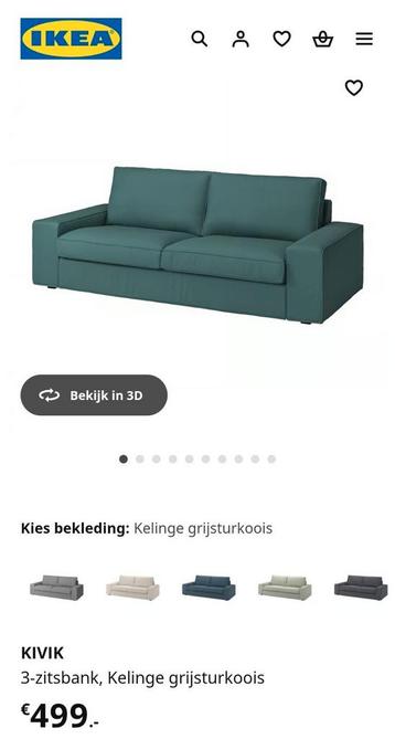IKEA Kivik 3 zitsbank + Footstool - afbeelding 2 IKEA Kivik 3 zitsbank + Footstool - afbeelding 2
