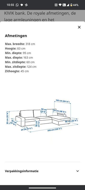 ZGAN Ikea Kivik 4-zits bank met chaise lounge - afbeelding 7 ZGAN Ikea Kivik 4-zits bank met chaise lounge - afbeelding 7