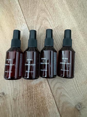 4 x skins x Zenology ambiance spray 70ml nieuw 