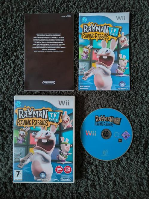 Rayman Raving Rabbids TV Party, Nintendo Wii, Spelcomputers en Games, Games | Nintendo Wii, Gebruikt, Avontuur en Actie, 3 spelers of meer