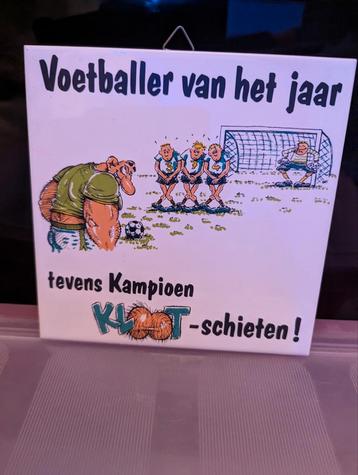 Grappige tegel voetbal