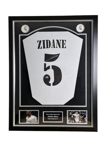 Zidane Gesigneerd Ingelijst Voetbalshirt Real Madrid