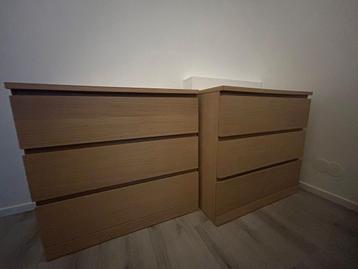 2x IKEA MALM Chest of 3 Drawers - afbeelding 2 2x IKEA MALM Chest of 3 Drawers - afbeelding 2
