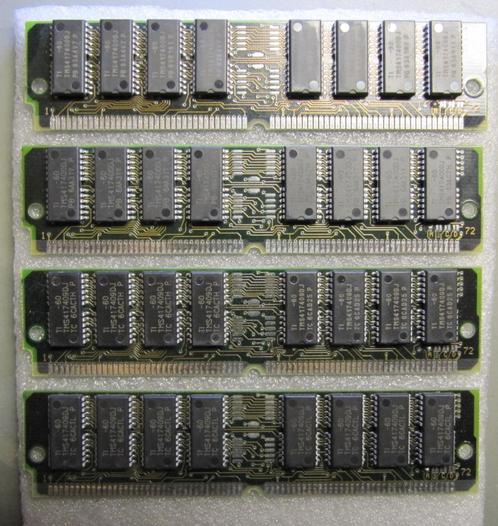 4x 16Mb 72 Pins Ram Geheugen Simms modules, Computers en Software, RAM geheugen, Gebruikt, Desktop, 1 GB of minder, Overige soorten