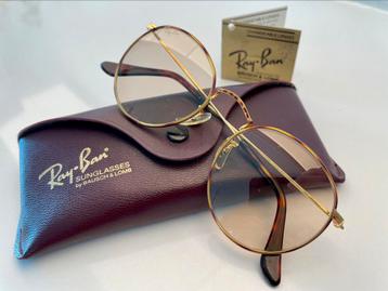 Ray Ban Bausch & Lomb vintage Round Metal Tortuga 