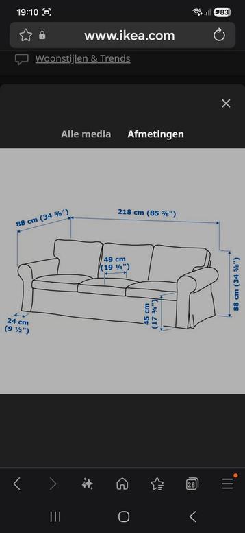 Ikea Ektorp 3-zits bank - afbeelding 5 Ikea Ektorp 3-zits bank - afbeelding 5