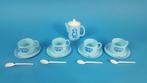 Vintage Sarah kay theeservies, speelgoed servies, blauw. 6C1