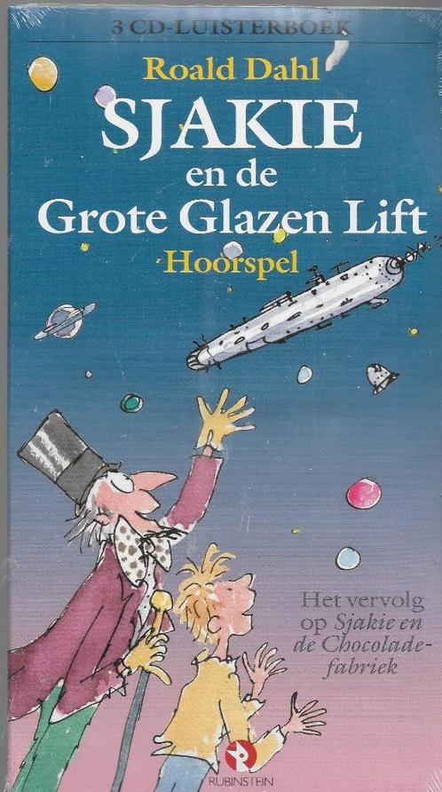 Roald Dahl Sjakie en de grote glazen lift (In plastic), Boeken, Luisterboeken, Cd, Kind, Ophalen of Verzenden