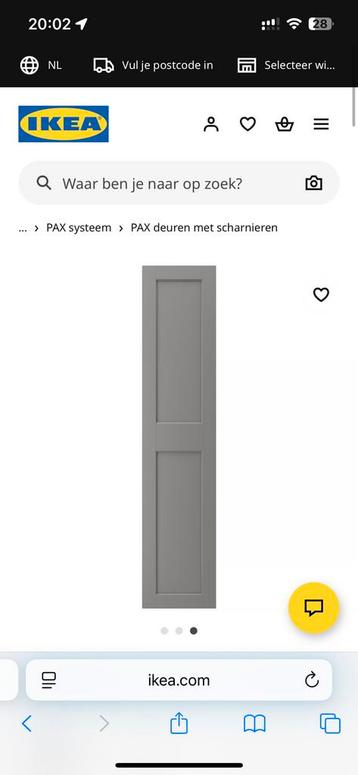 Kastdeuren Ikea Grijs (4x) - afbeelding 2 Kastdeuren Ikea Grijs (4x) - afbeelding 2