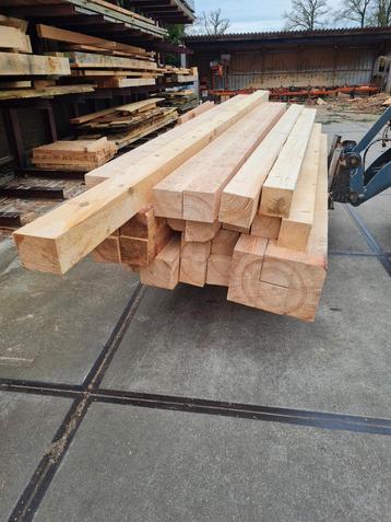 Balken palen 15x15 grenen hout. Overkapping gebinten douglas