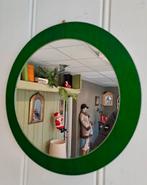 Vintage ronde spiegel jaren 60/70 retro groen mirror green