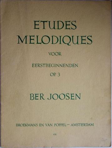 Ber Joosen Etudes melodiques voor Eerstbeginnenden Op. 3