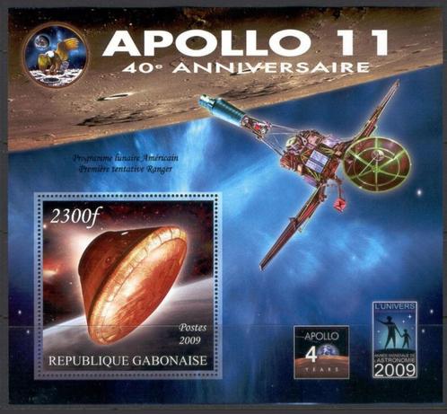 Space, Apollo 11 - Gabonaise 2009 - Postfris, Postzegels en Munten, Postzegels | Thematische zegels, Postfris, Vliegtuigen, Verzenden