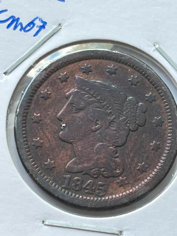 Verenigde Staten een cent 1845