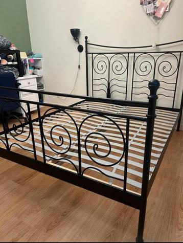 Ikea stalen bed frame met matras en lattenbodem - afbeelding 3 Ikea stalen bed frame met matras en lattenbodem - afbeelding 3