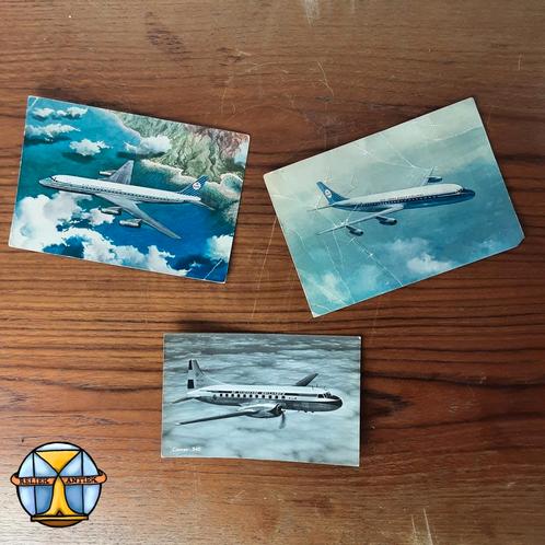 Vintage KLM postcards / Convair 340, Douglas dc-8 KLM kaart, Verzamelen, Luchtvaart en Vliegtuigspotten, Gebruikt, Kaart, Foto of Prent