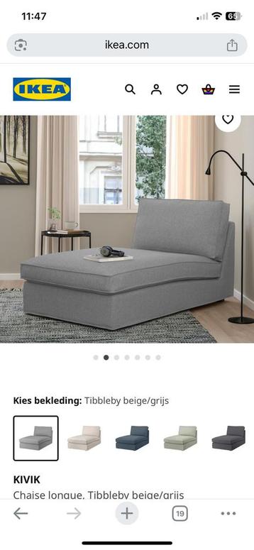 Ikea kivik chaise + Bemz linnen hoes - afbeelding 3 Ikea kivik chaise + Bemz linnen hoes - afbeelding 3