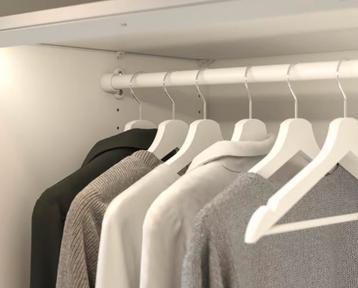 3x IKEA kledingroede PAX (komplement) kast – wit – 75 cm - afbeelding 1 3x IKEA kledingroede PAX (komplement) kast – wit – 75 cm - afbeelding 1