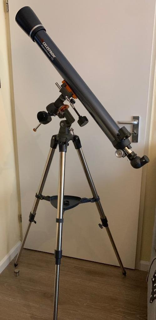 Celestron Astromaster 70 + Equatoriaal statief + accessoires, Audio, Tv en Foto, Optische apparatuur | Telescopen, Zo goed als nieuw