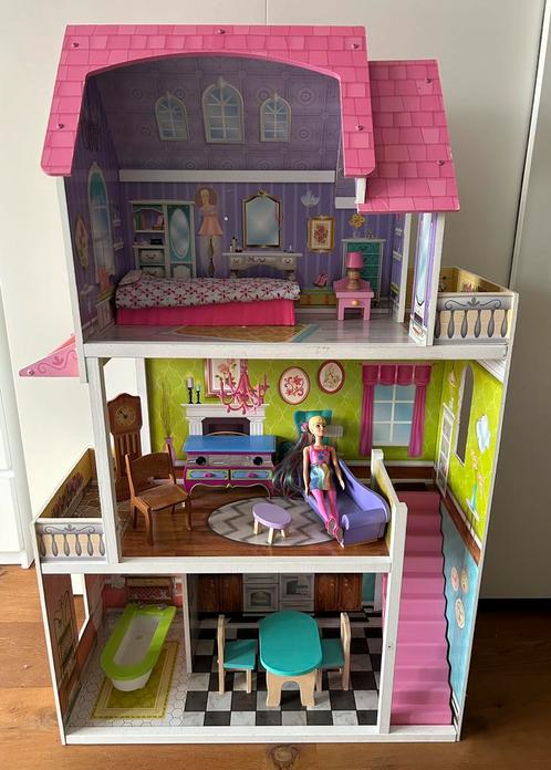 KidKraft poppenhuis barbiehuis incl. meubels | speelgoedhuis, Kinderen en Baby's, Speelgoed | Poppenhuizen, Gebruikt, Poppenhuis