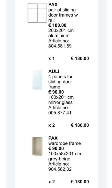 Nieuwe IKEA PAX kast met spiegeldeuren - 200x200 - afbeelding 6 Nieuwe IKEA PAX kast met spiegeldeuren - 200x200 - afbeelding 6