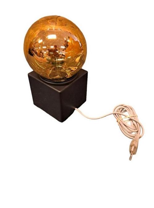 Vintage Philips Design spiegellamp Bollamp tafellamp goud, Huis en Inrichting, Lampen | Wandlampen, Gebruikt, Glas, Kunststof