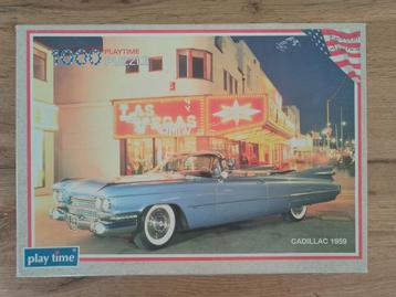 Puzzels 2x 1000stukjes Pontiac 1955 en Cadillac 1959