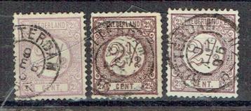 Nederland 1878 nr. 33 / 33a Cijfer ROTTERDAM 3x