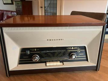 Unieke Vintage Philips Radio met platenspeler