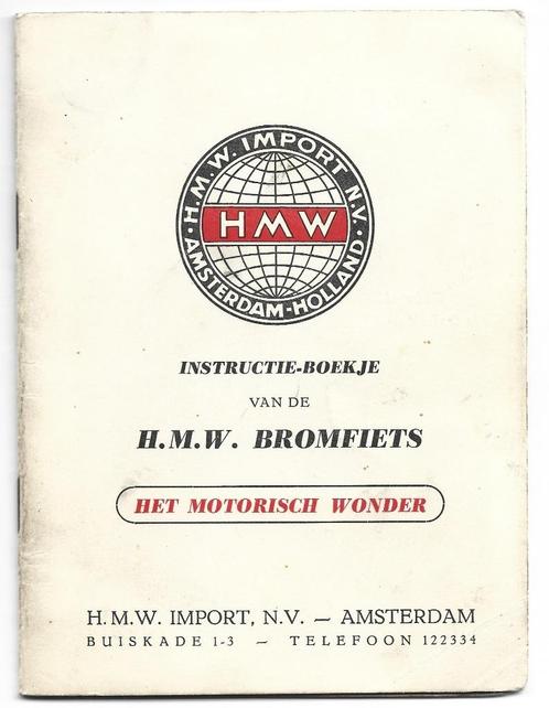 HMW instructieboek (5949z) bromfiets, Fietsen en Brommers, Handleidingen en Instructieboekjes, Zo goed als nieuw, Verzenden