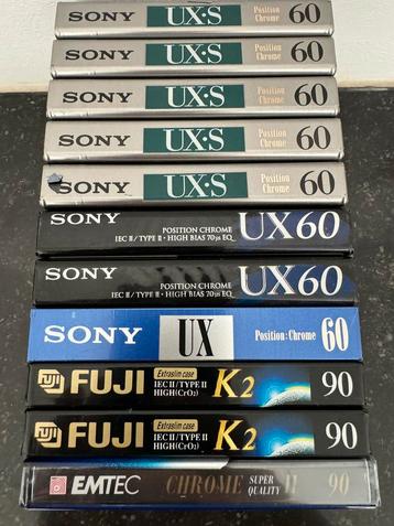 11 x nieuwe Sony, Fuji Cassettes