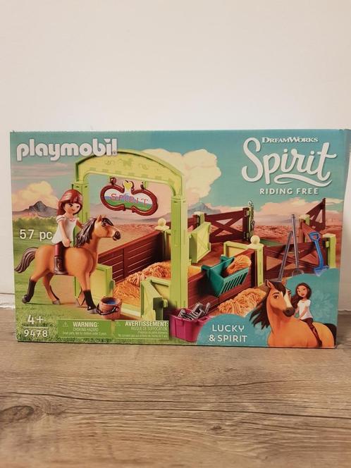 PLAYMOBIL Spirit Lucky & Spirit met paardenbox - 9478, Kinderen en Baby's, Speelgoed | Playmobil, Zo goed als nieuw, Ophalen of Verzenden