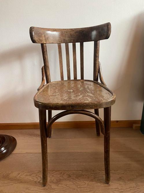 Vintage houten stoel, Frans terras, Antiek en Kunst, Antiek | Meubels | Stoelen en Banken, Ophalen of Verzenden