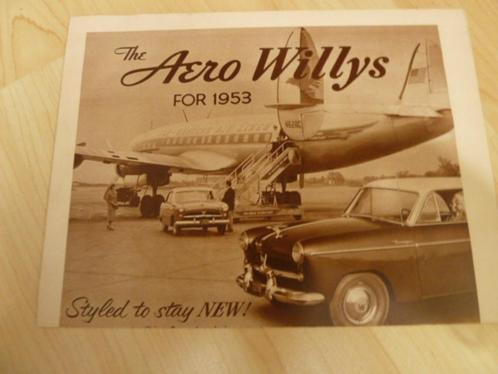 1953 Aero Willys Brochure USA, Boeken, Auto's | Folders en Tijdschriften, Gelezen, Overige merken, Ophalen of Verzenden