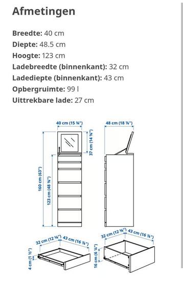 IKEA Malm Ladekast/Sieradenkast - 6 Lades - afbeelding 4 IKEA Malm Ladekast/Sieradenkast - 6 Lades - afbeelding 4