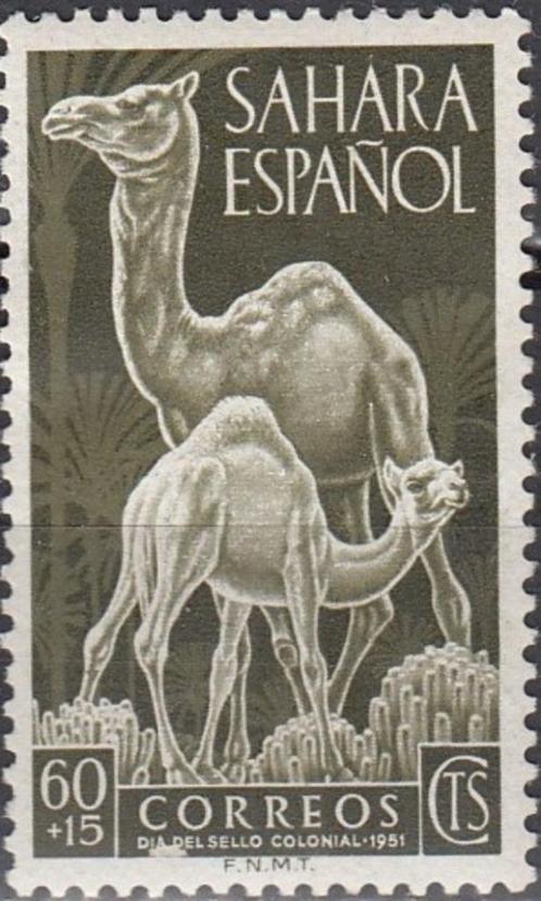 Spaanse Sahara  -SP1.9- 1951 - Dromedaris - Ongebruikt, Postzegels en Munten, Postzegels | Europa | Spanje, Postfris, Verzenden