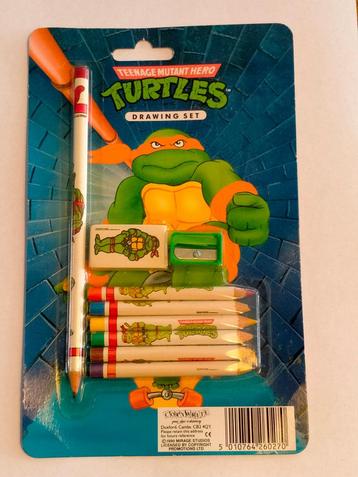 Teenage Mutant Ninja Turtles drawing set TMNT vintage RARE