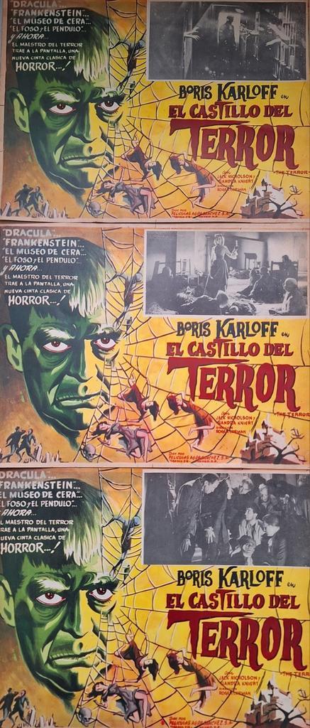 Drie oude Mexicaanse filmaffiches Frankenstein Dracula, Verzamelen, Film en Tv, Gebruikt, Film, Ophalen of Verzenden