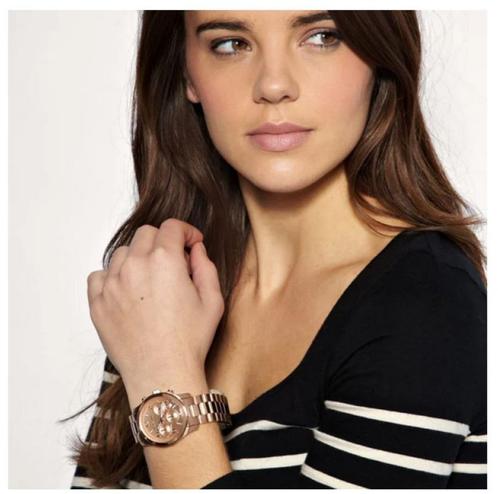 Michael Kors MK5128 Dames Chronograph horloge Rosé goud kleu, Sieraden, Tassen en Uiterlijk, Horloges | Dames, Gebruikt, Polshorloge